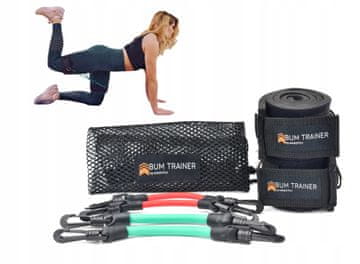 shumee Kinetični trakovi, trakovi za odpornost BumTrainer, vadbeni trakovi, mini fitnes trakovi