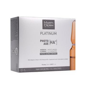 shumee MartiDerm Platinum Photo Age [HA+], vlažilni in posvetljevalni serum v ampulah 10 x 2 ml
