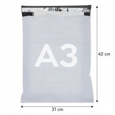 ZENWIRE Folijske kuverte za kurirske pošiljke 310 x 420 mm 50 kosov folijskih kuvert Zenwire A3