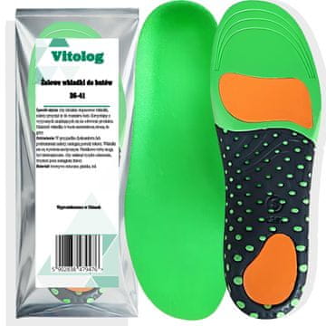 shumee Vložki za športne delovne čevlje, supinacijski, za ravna stopala, antiperspirant 42-44