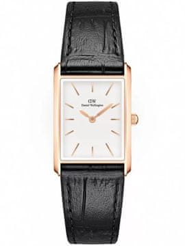 Daniel Wellington ŽENSKA URA Bound Črna krokodilska rožnato zlata DW00100693 + ŠKATLA