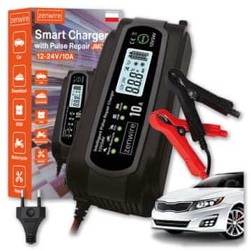 ZENWIRE Polnilec za avtomobilske akumulatorje s funkcijo popravila 12V 24V 10A Zenwire JMD-10