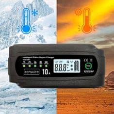 ZENWIRE Polnilec za avtomobilske akumulatorje s funkcijo popravila 12V 24V 10A Zenwire JMD-10