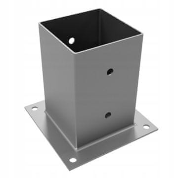 shumee Podstavek stebra iz nerjavečega jekla z vijaki 100x100x150 mm, nosilec, sidro znamke
