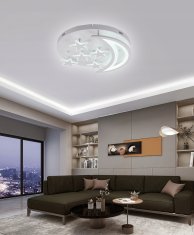 INNA LED stropna svetilka za otroško sobo z luno in zvezdicami, daljinskim upravljalnikom