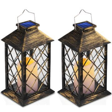 LUMILED 2x Solarna vrtna svetilka LED stoječa svetilka LIRIO 2 IP44 viseča svetilka