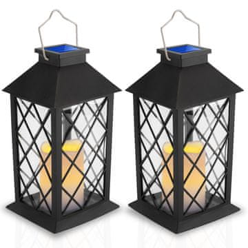LUMILED 2x Solarna vrtna svetilka LED stoječa svetilka LIRIO 2 IP44 viseča svetilka