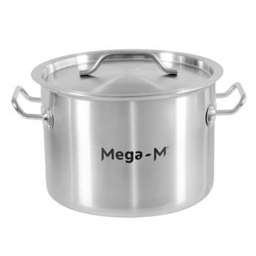 Nizek lonec za catering s pokrovom Mega-M Standard 8l premer 28 cm x višina 13 cm N