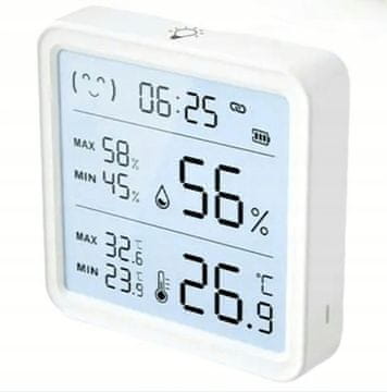 shumee Tuya TH08Pro Bluetooth senzor, zaslon, temperatura in vlažnost, velik LCD, ura