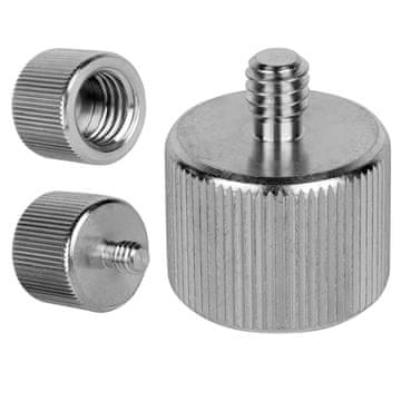 shumee Adapter za stativ, redukcijski tulec, 5/8" ženski na 1/4" moški, aluminijast, 25 mm
