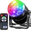 Projektor disko krogle, vrtljiv laserski reflektor LED RGB + daljinski upravljalnik