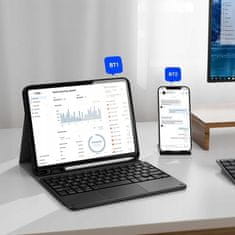 shumee Ovitek Earto s tipkovnico in sledilno ploščico za iPad Air 2024/Pro 11 10,9" qwertz