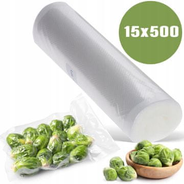Kalorik Narebričen folijski ovoj za vakuumsko pakiranje, certificiran, rola 5 m 15 x 500 cm