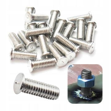 shumee Aluminijaste zakovice M4 x 11 mm za točkovno varjenje, točkovno varjenje, 20 kosov