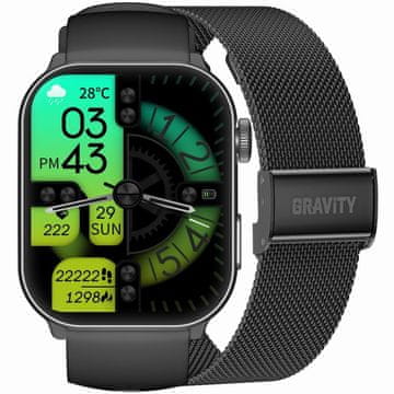 Gravity Unisex pametna ura gravity GT28-1 - klici prek Bluetootha, dodaten pašček (sg037a)