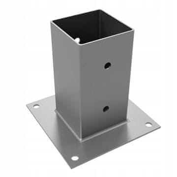 shumee Podstavek stebra iz nerjavečega jekla z vijaki 80x80x150 mm, nosilec, sidro znamke