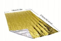 INNA Paket 4 termo folijskih, večnamenskih izolacijskih odej za prvo pomoč 160 x 210 cm