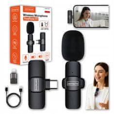 ZENWIRE Brezžični kondenzatorski mini mikrofon za telefon in računalnik, USB-C K1, Zenwire