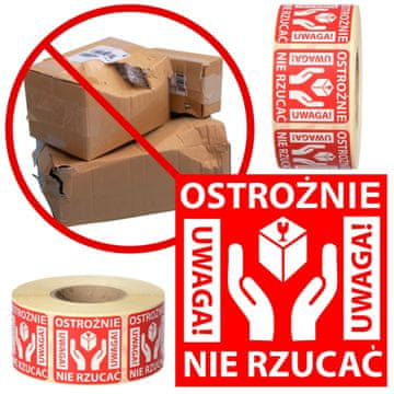 shumee Previdno nalepite. Samolepilne nalepke za kurirske pakete NE odvrzite. 1000 kosov.