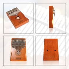 ZENWIRE Afriški inštrument Kalimba, klavir Zanza Mbira, 17 tipk, lesena rjava Zenwire K-01