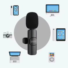 ZENWIRE Brezžični kondenzatorski mini mikrofon za telefon in računalnik, USB-C K1, Zenwire