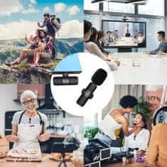 ZENWIRE Brezžični kondenzatorski mini mikrofon za telefon in računalnik, USB-C K1, Zenwire