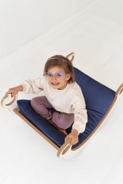 shumee Montessori blazina za gugalnik - vzmetnica za Montessori gugalnik L - temno modra
