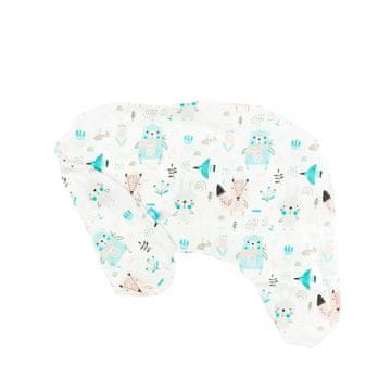 shumee Prevleka za vzglavnik za dojenje BabyUniverse Small 100% bombaž - pastelne živali