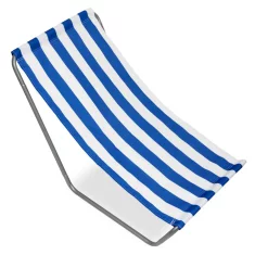 Maverick Zložljiv jekleni vrtni ležalnik za na plažo iz črtastega blaga za turiste + torba