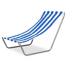 Maverick Zložljiv jekleni vrtni ležalnik za na plažo iz črtastega blaga za turiste + torba