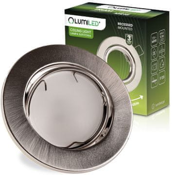 LUMILED Vgradna HALOGENSKA svetilka, premična, okrogla, AURELI, saten, pločevina, MR16, GU10