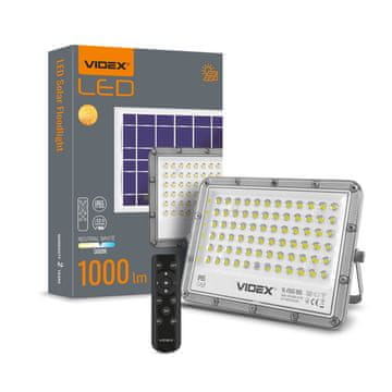 VIDEX Videx LED solarna svetilka, nevtralno siva, 1000lm IP65 + daljinski upravljalnik