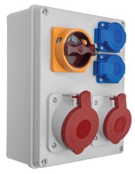 Pawbol Pawbol R-BOX 240 razdelilna omarica 2X 230V 1X 16A/5P 1X 32A/5P Z/P IP44 B.1095W