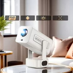 ZENWIRE Mini prenosni projektor Android 13 WiFi 360 Full HD 4K za telefon Zenwire IMC360