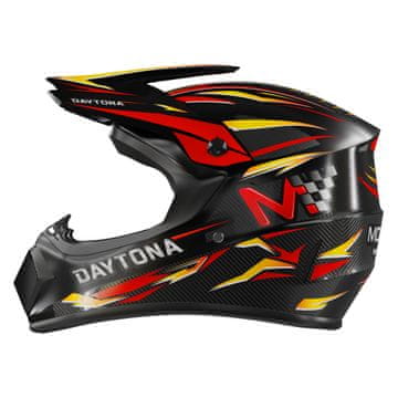 shumee Čelada Motus Daytona Performance črne barve z integriranim obrazom - velikost L