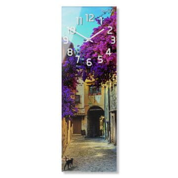 Flexistyle Velika stenska ura iz akrilnega stekla za dnevno sobo ali kuhinjo Italian Street