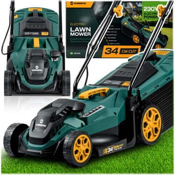 Humberg Lahka in zmogljiva električna kosilnica z regulacijo 1400 W 34 cm Humberg HM-612