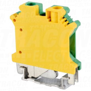 Tracon Electric Zaščitna vodniška sponka za tirnico, vijačna, rumeno-zelena 0,2-6 mm2, 57 A ZUG