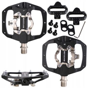 Mona Kolesarska pedala SPD, dvostranska aluminijasta platforma, MTB gravel, z zatiči