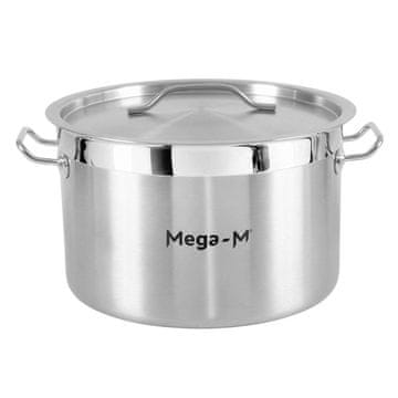 Nizek lonec za catering s pokrovom Mega-M PRO 23l premer 35 cm x višina 22 cm N