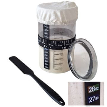 shumee Posoda ZA pripravo kislega testa ZA fermentacijo kruha, kozarec 800 ml, komplet