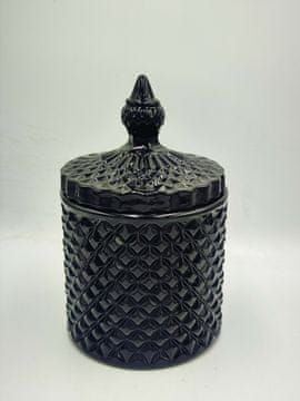 shumee Steklena posoda za svečo in sladkor - majhna/200-220 ml/črna 1 / JR4282 / andar