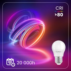 LUMILED 6x LED žarnica E27 krogla P45 8W = 60W 880lm 4000K nevtralna 180°