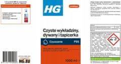 HG HG Clean Carpets profesionalno čistilo za preproge in oblazinjeno pohištvo 1 l