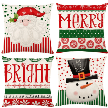 shumee Božični komplet prevlek za vzglavnik, 4 kosi, dekorativni, 45X45 [PILLOWCASE5]