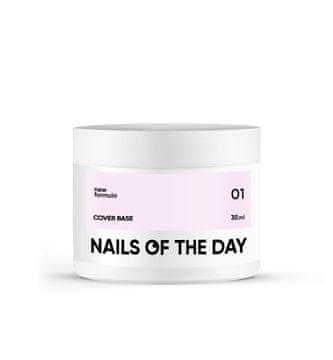 shumee Nailsoftheday Cover base NOVO 01 - polprozorna nežno roza hibridna baza, 30 ml