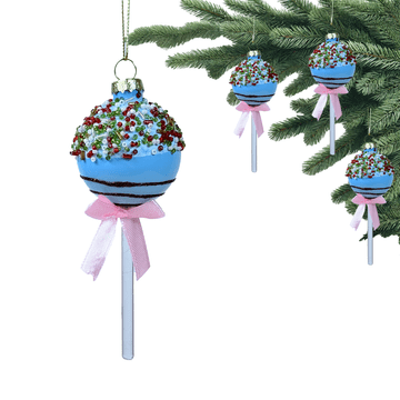 shumee Kozarček v obliki stekla - moder cake pop s posipom, piškotni lizik 13x5x5 cm