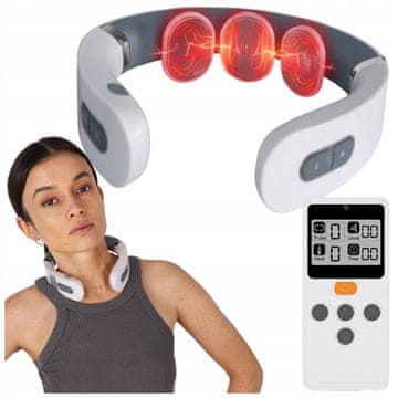 shumee Masažer za vrat, ogrevalna masaža, shiatsu, EMS, tens, elektrostimulator, PRO