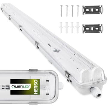 LUMILED Svetilka Hermetična LED svetilka Prašno odporna 120 cm 2x T8 G13 IP65