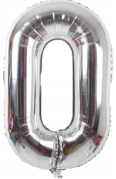 shumee Folija balon za rojstnodnevno zabavo številka 0 velik okras 40 cm zabava L